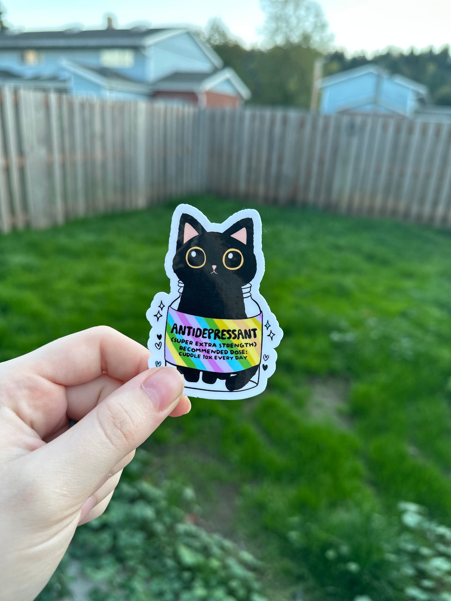 Antidepressants Cat Sticker