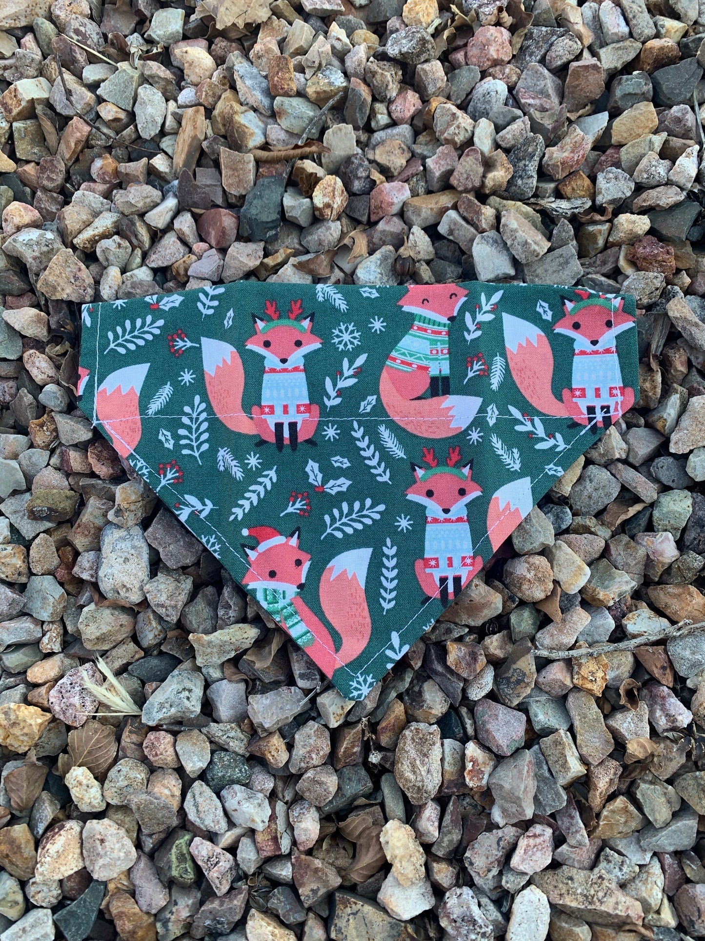 Cuddly Foxes Over the Collar Bandana