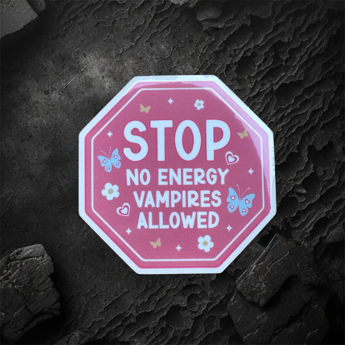 No Energy Vampires Sticker