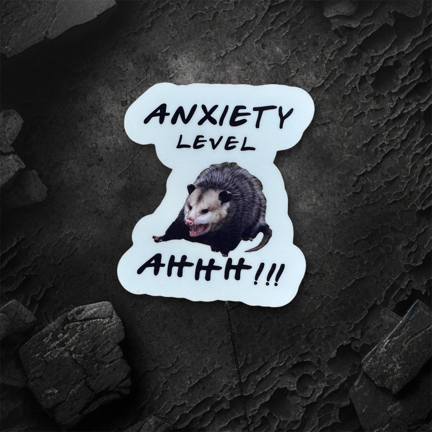Anxiety Level Ahhhhhhhhh Sticker
