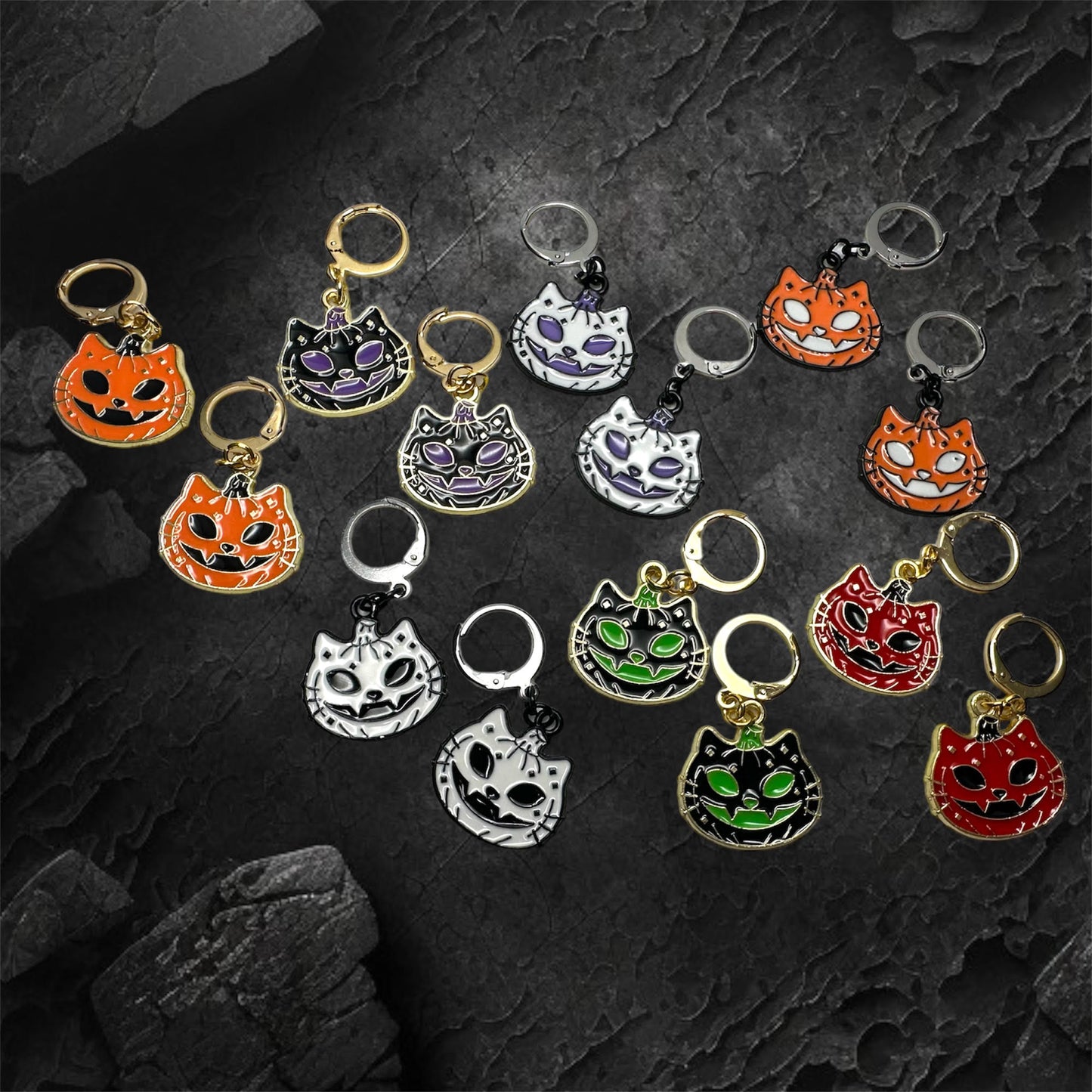 Pumpkin Kitty Earrings