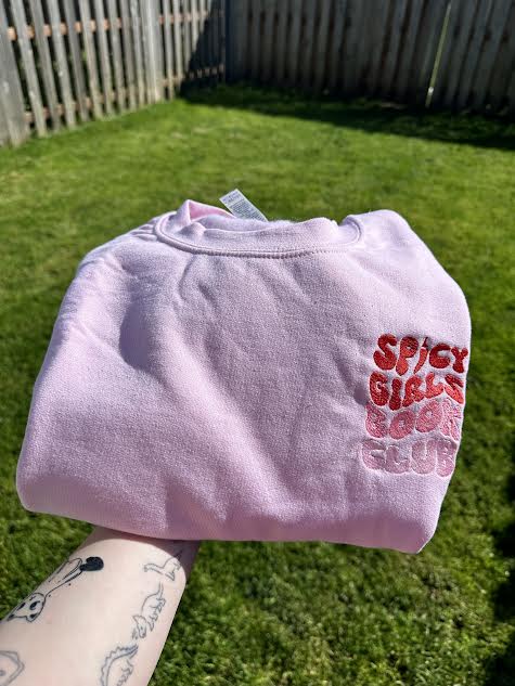 Spicy Girls Book Club Embroidered Crewneck