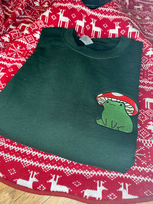 Mushy Frog Embroidered Crewneck