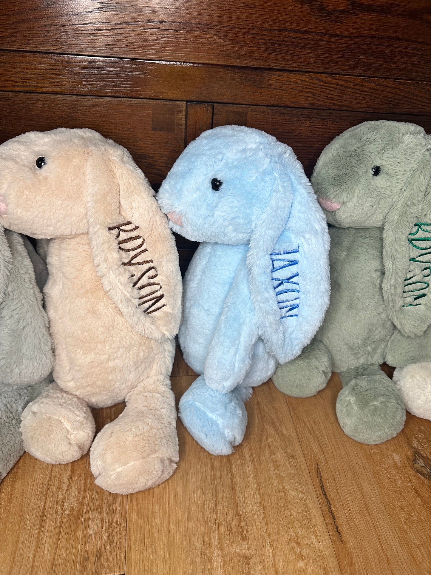 Custom Embroidered Name Bunny