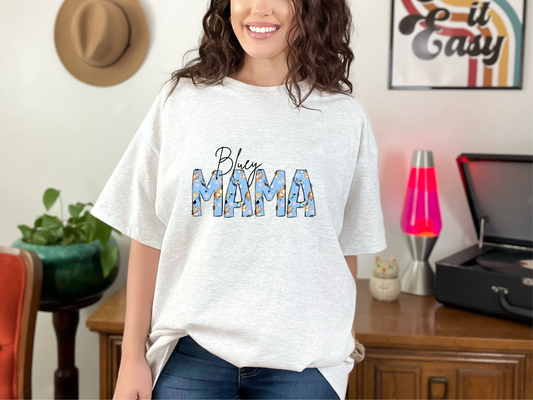 Blue Dog Mama DTF Tee