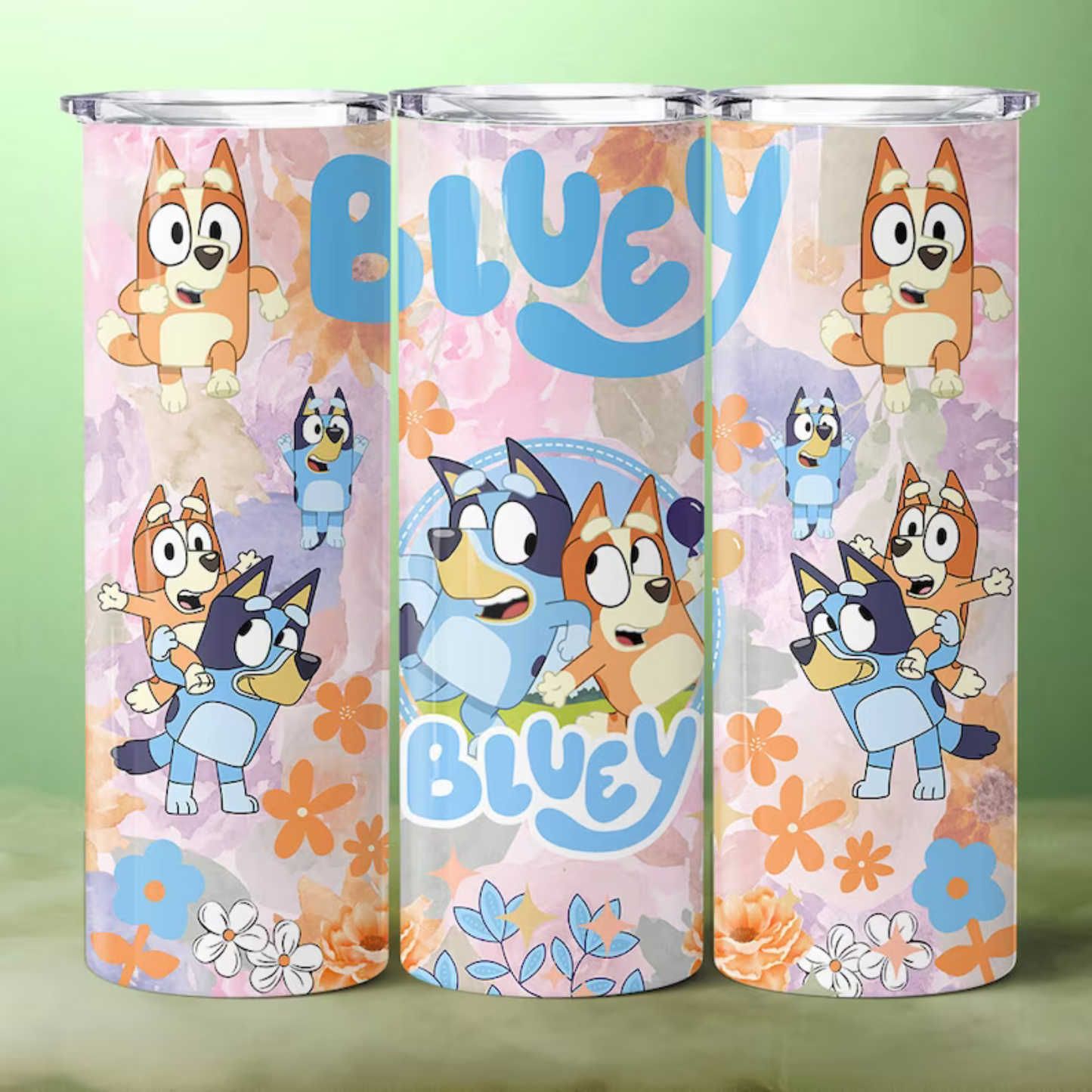 Heeler Pink Floral 20 oz Tumbler