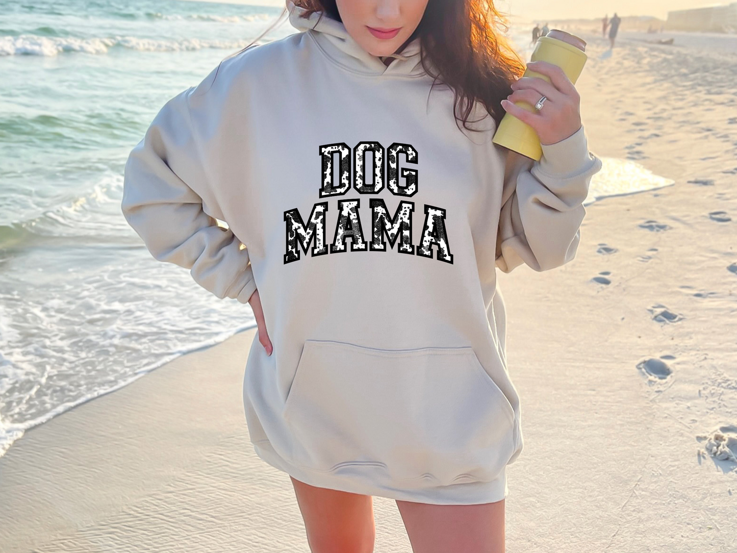 Dog Mama Cow Print DTF Hoodie