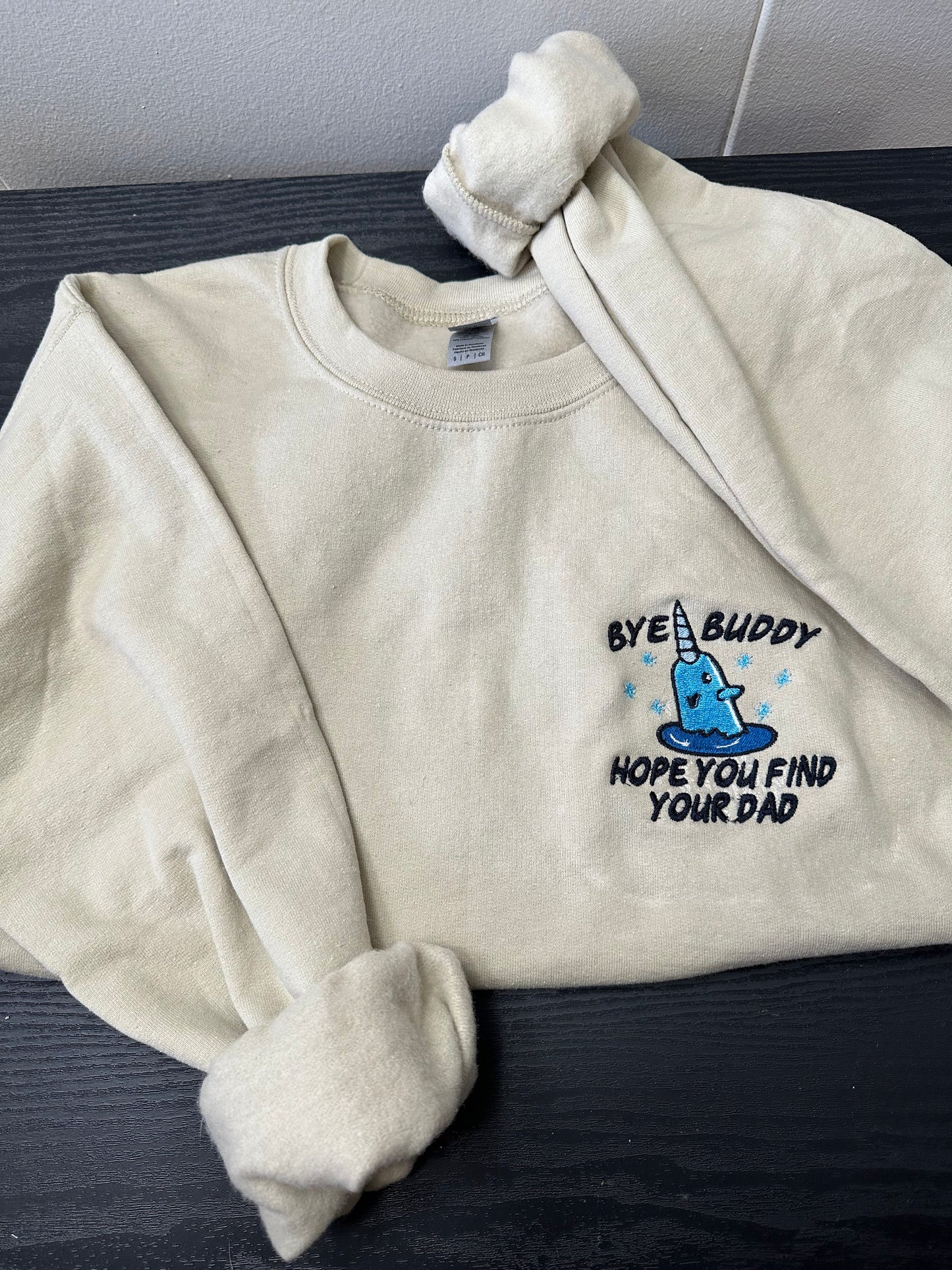 Thanks Mr. Narwhal Embroidered Crewneck