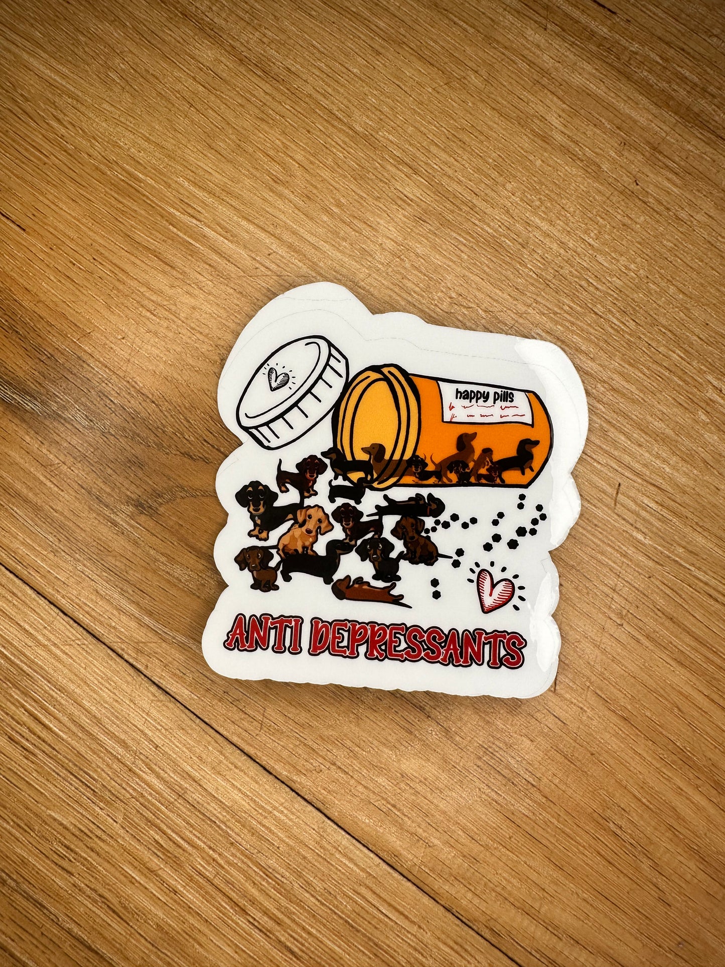 Doxie Anti-Depressant Sticker
