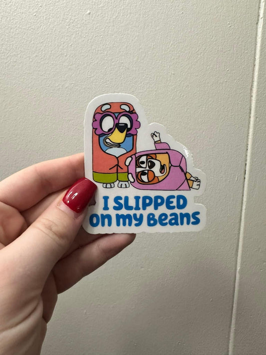 Slipped on my Beans Sticker