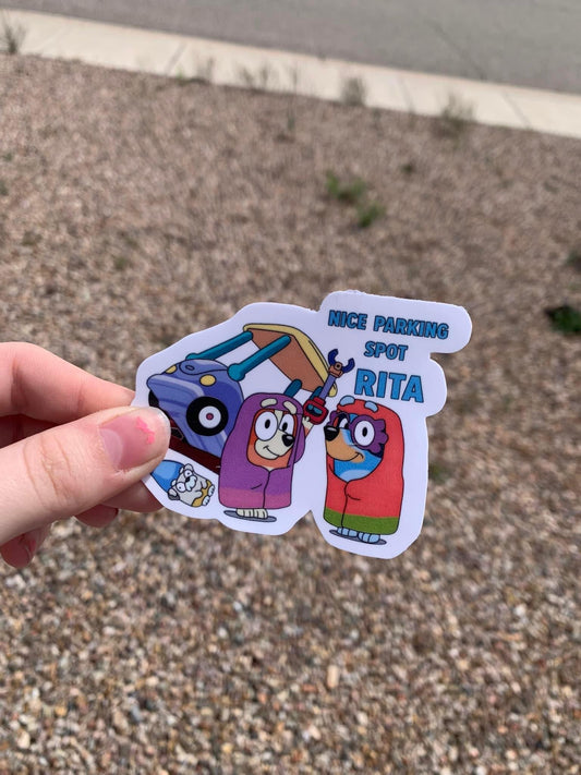 Nice Parking Spot, Rita Sticker