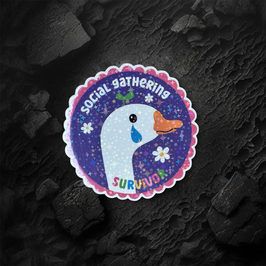 Social Gathering Survivor Sticker